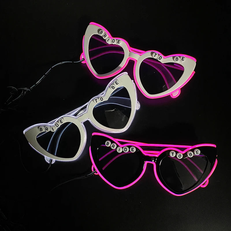Glowing Heart Party Glasses