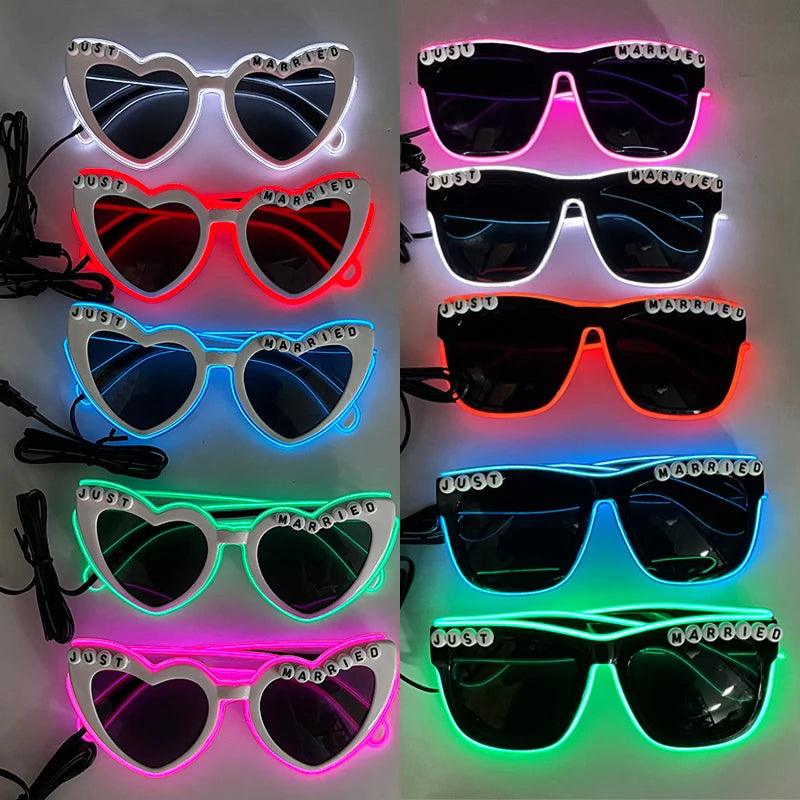 Glowing Heart Party Glasses
