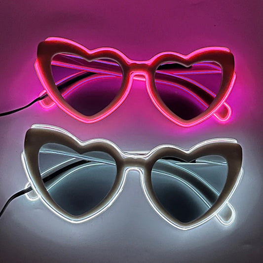 Glowing Heart Party Glasses