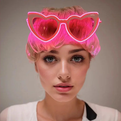 Glowing Heart Party Glasses